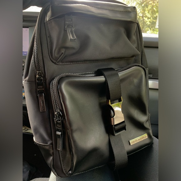 Steve Madden Mini Satchel Backpack in All Black - Picture 2 of 5